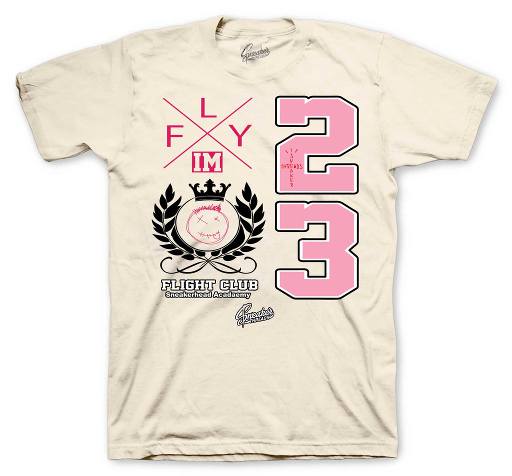Retro 1 Travis Scott Tropical Pink Flight Crest Shirt