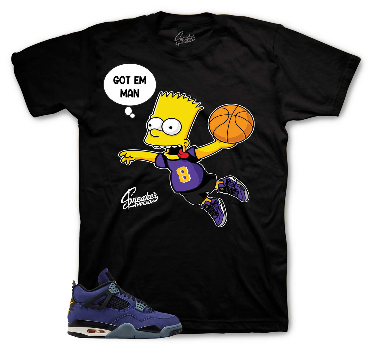 Retro 4 Imperial Purple Air Time Shirt
