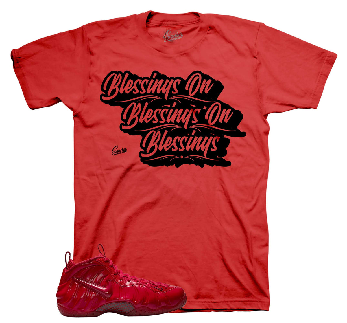 Foamposite Pro Gym Red Blessings Shirt