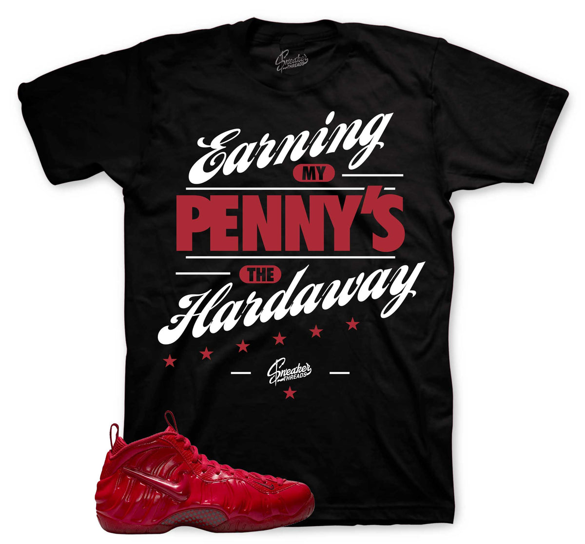 Foamposite Pro Gym Red Earning Pennys Shirt