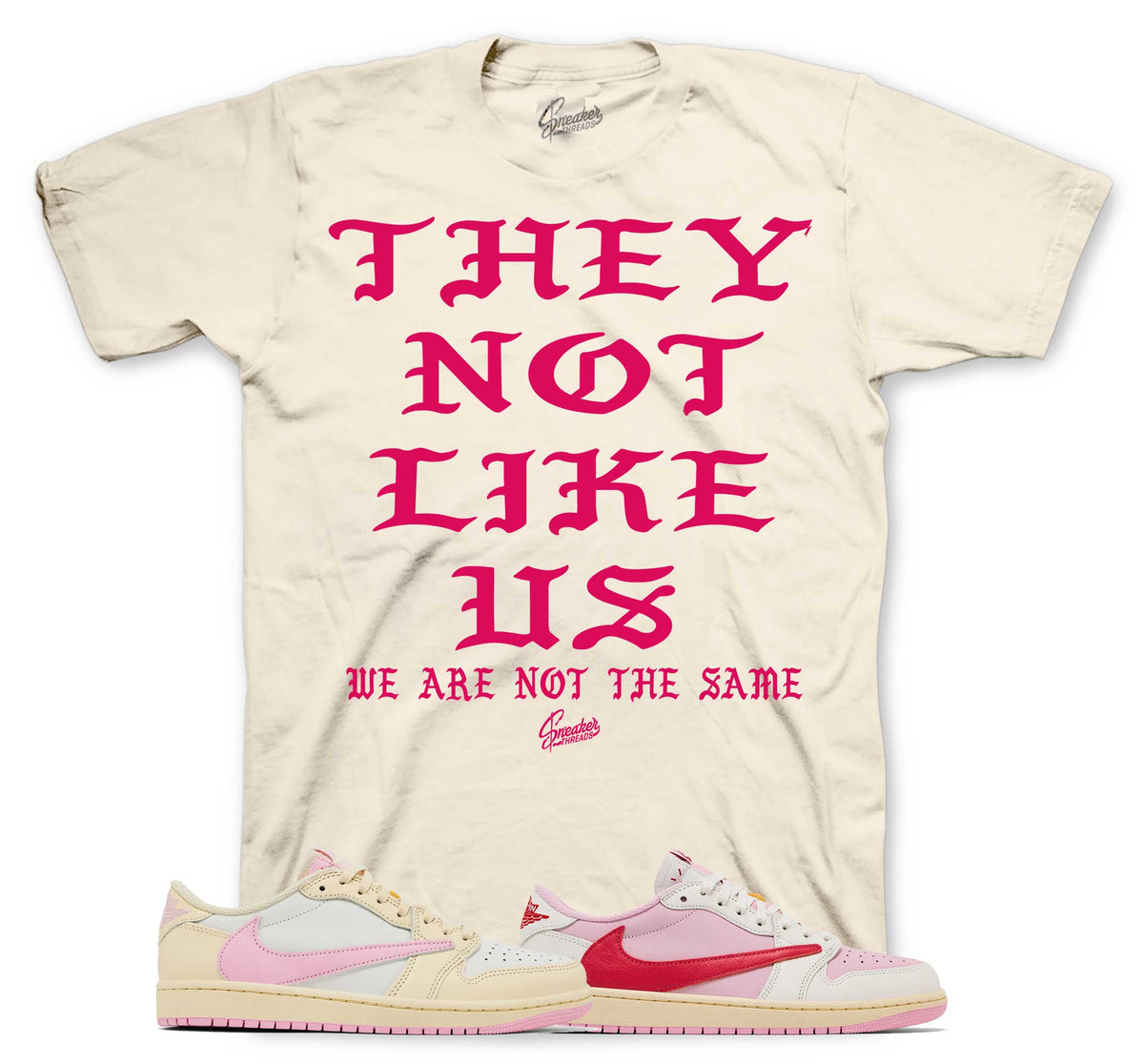 Retro 1 Travis Scott Tropical Pink Not Like Us Shirt