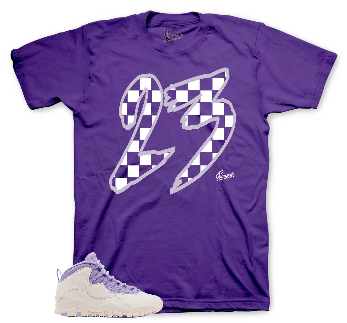 Retro 10 Hydrangeas Checkered Shirt