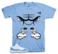 Retro 11 University Blue Raging Face Shirt