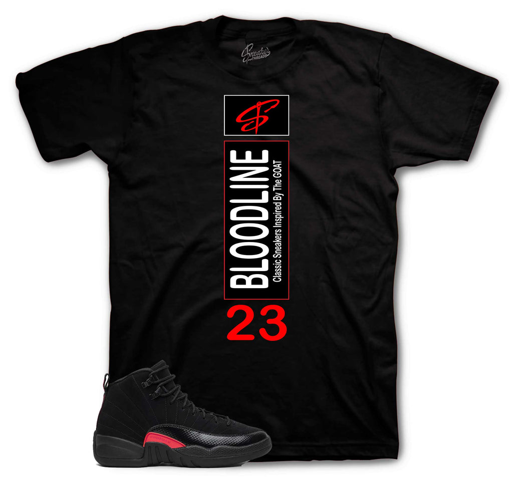 Retro 12 Bloodline Heel Tab Shirt