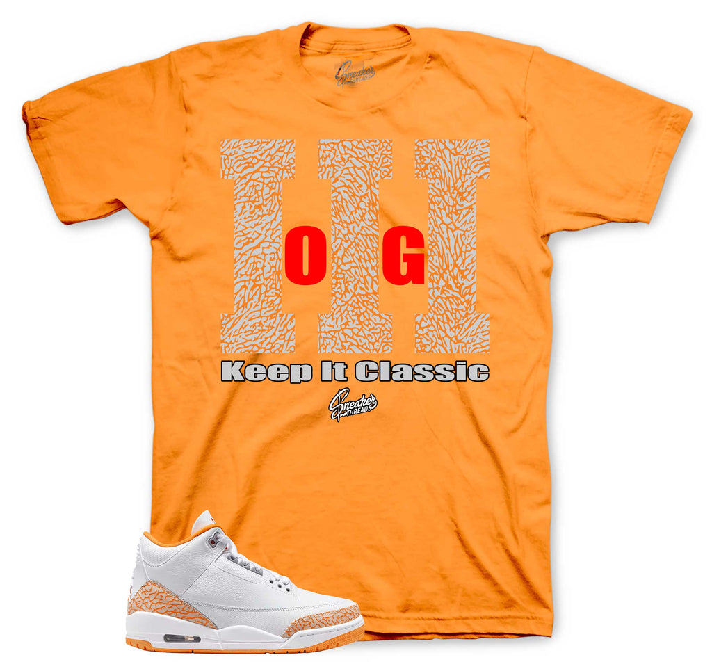 Retro 3 Orange Citrus Keep It Classic Shirt