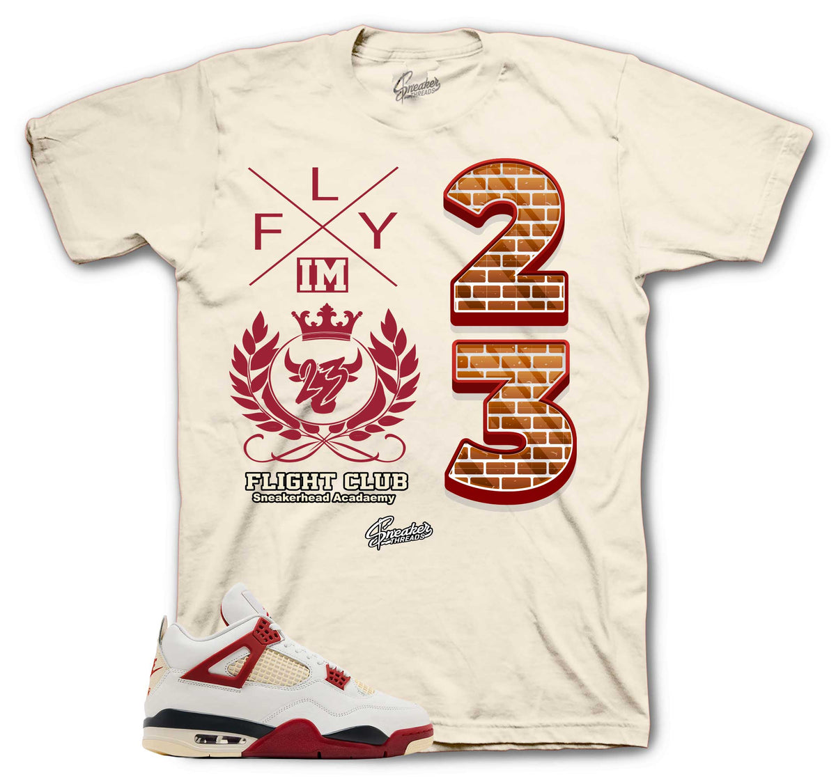 Retro 4 Brick After Brick Flight Crest Shirt
