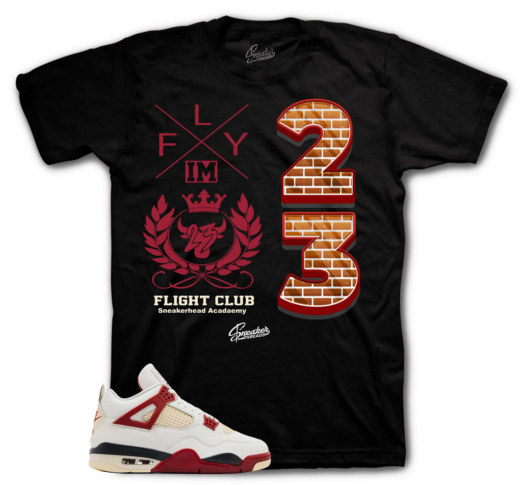 Retro 4 Brick After Brick Flight Crest Shirt