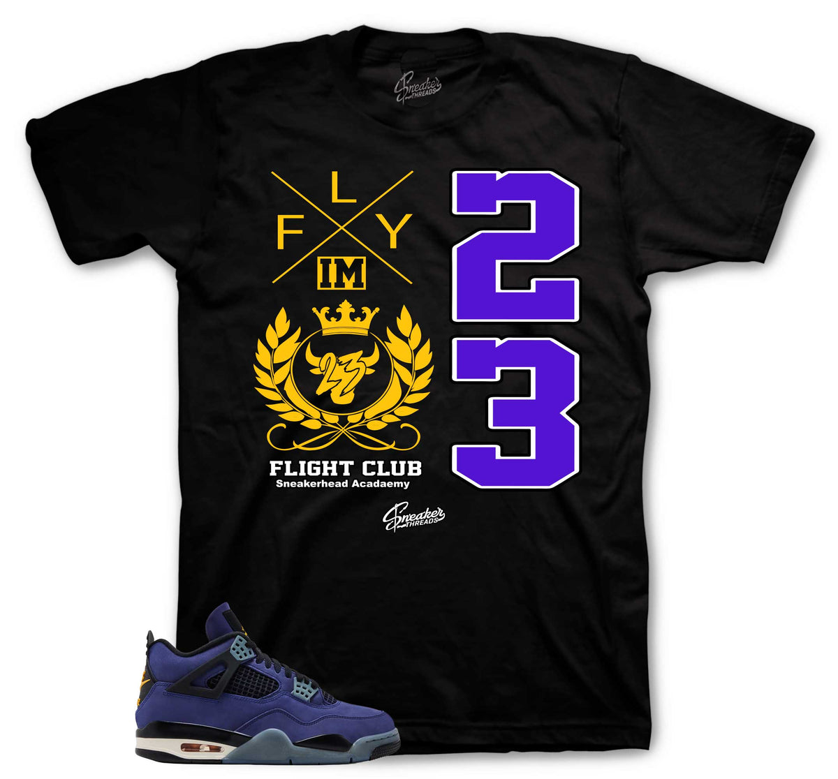 Retro 4 Imperial Purple Crest Shirt
