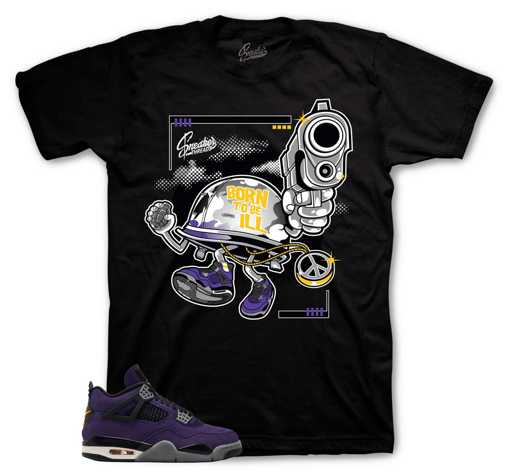 Retro 4 Imperial Purple Born ill Shirt