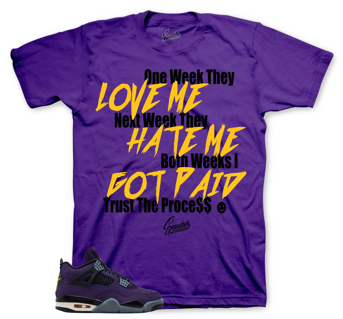 Retro 4 Imperial Purple Trust The Process Shirt