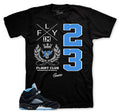 Retro 5 Black Carolina Flight Crest Shirt