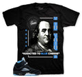 Retro 5 Black Carolina Blue Cheese Shirt