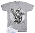 Retro 5 White Metallic Archangel Shirt