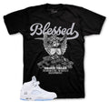 Retro 5 White Metallic Blessed Angel Shirt