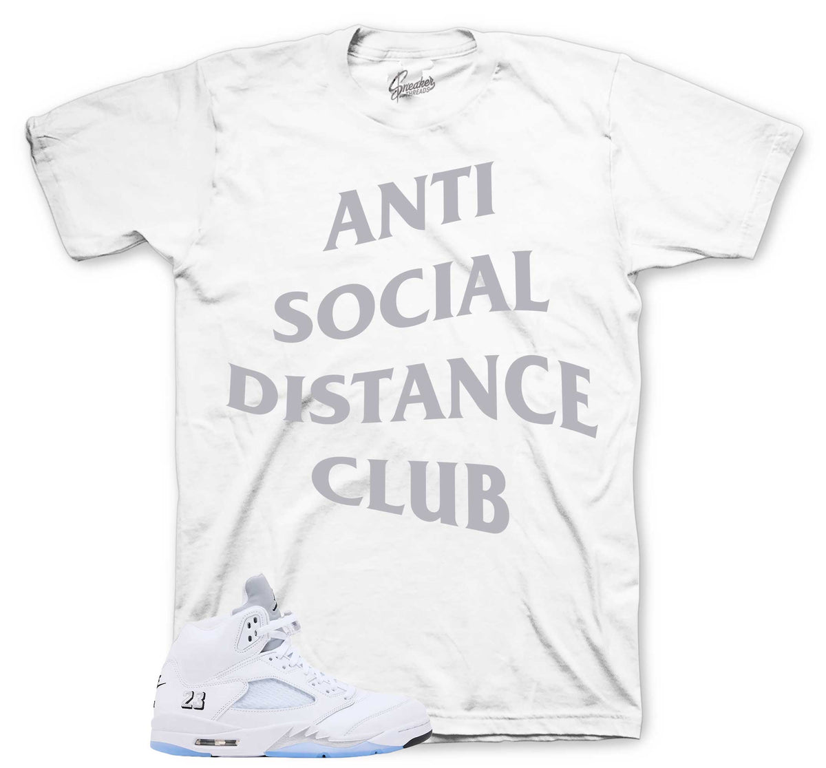 Retro 5 White Metallic Distance Shirt