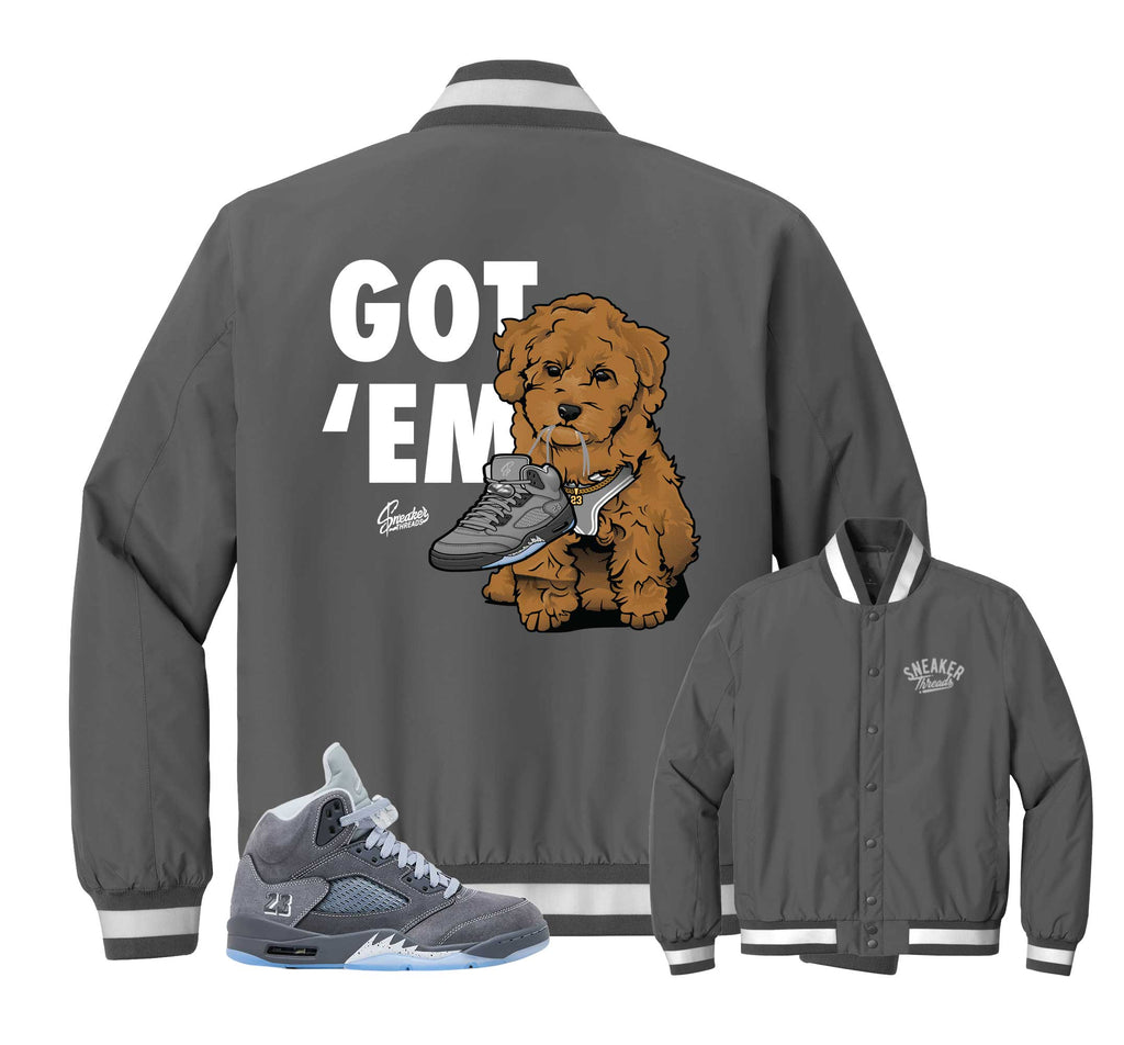Retro 5 Wolf Grey Got Em Insulated Jacket