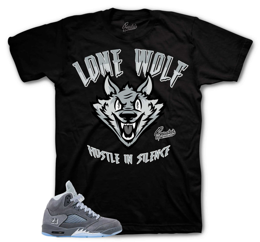 Retro 5 Wolf Grey Lone Wolf Shirt