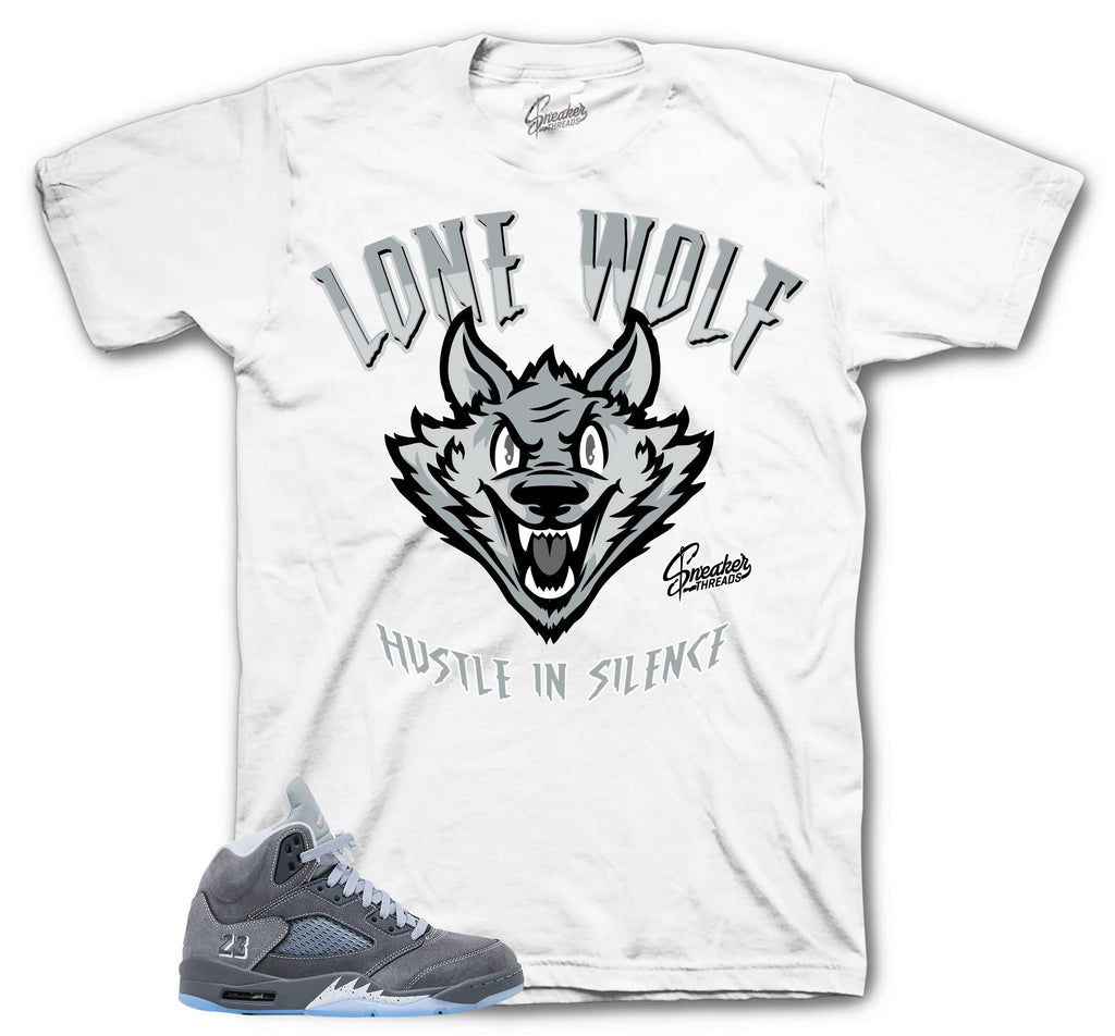 Retro 5 Wolf Grey Lone Wolf Shirt