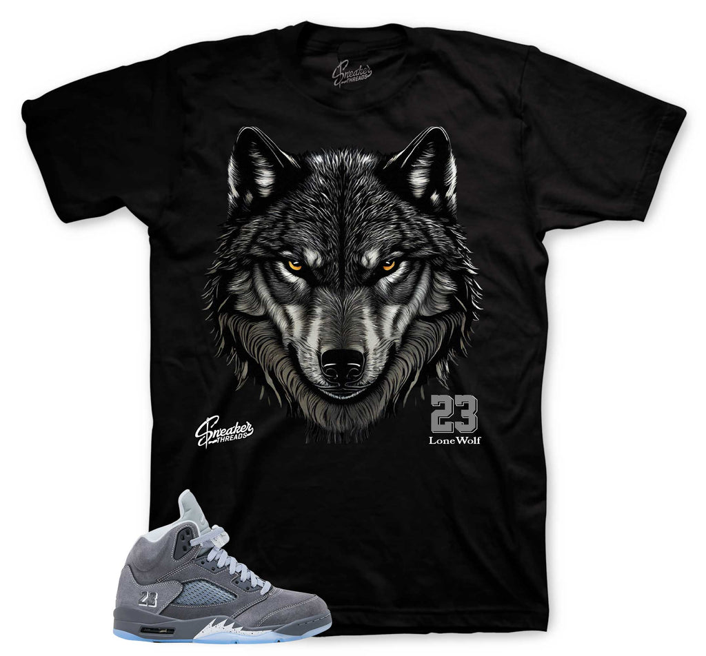Retro 5 Wolf Grey Fearless Shirt