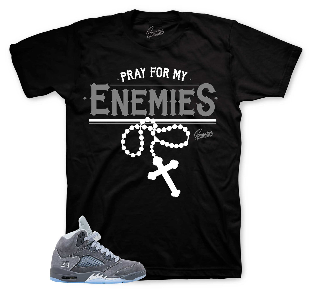 Retro 5 Wolf Grey Enemies Shirt