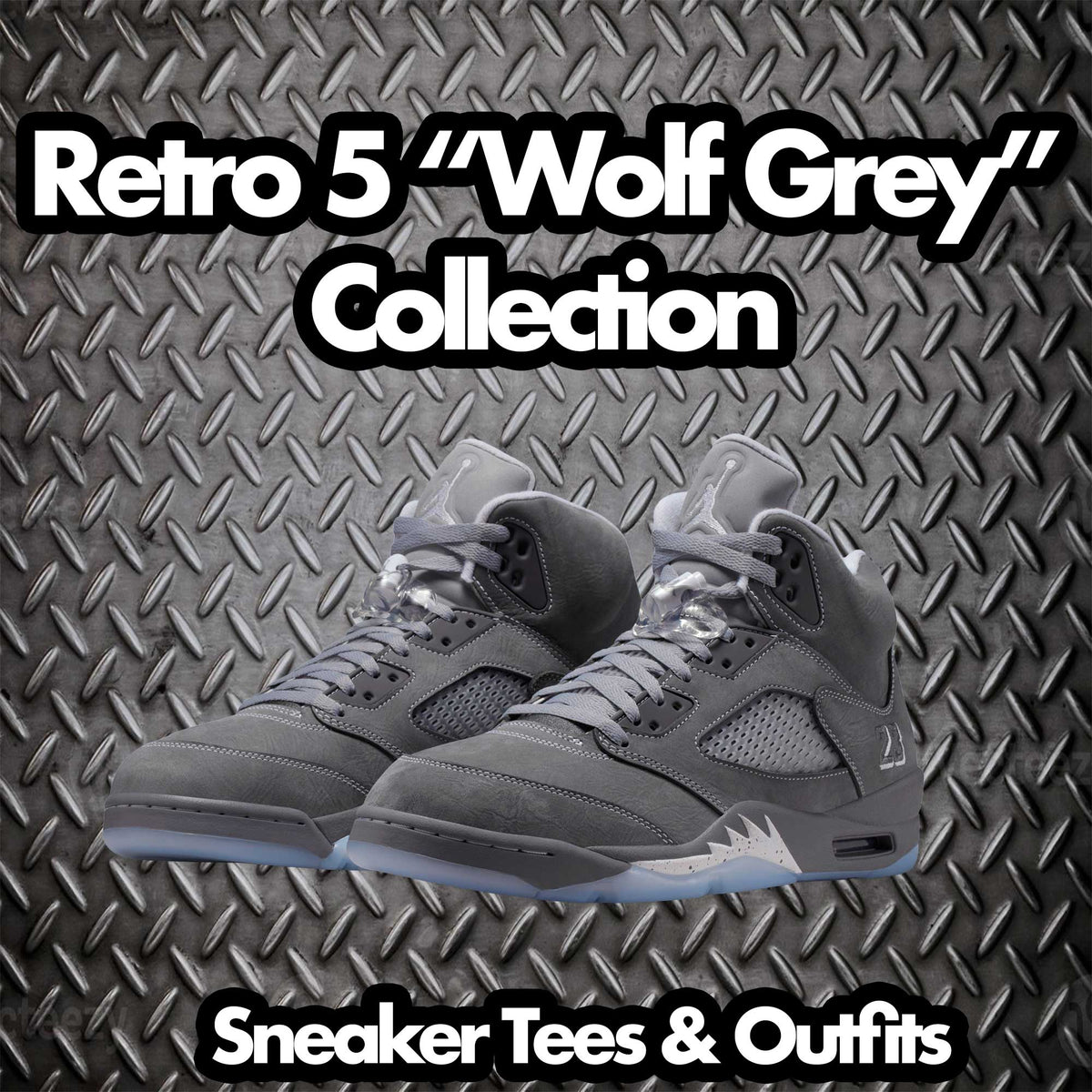 Retro 5 Wolf Grey On It Shirt