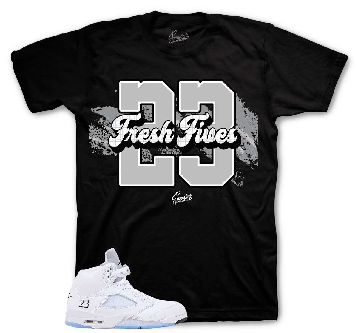 Retro 5 White Metallic Fresh Fives Shirt
