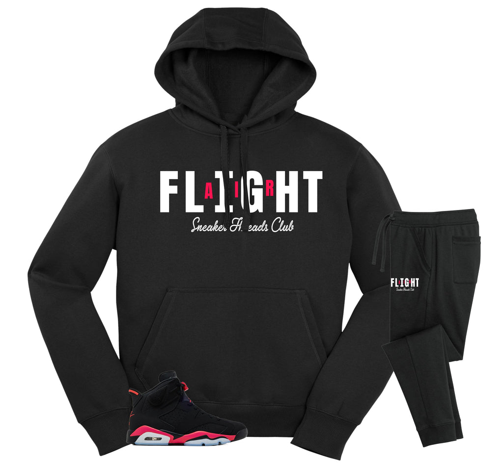 Retro 6 Infrared Flight Hoodie Jogger Set