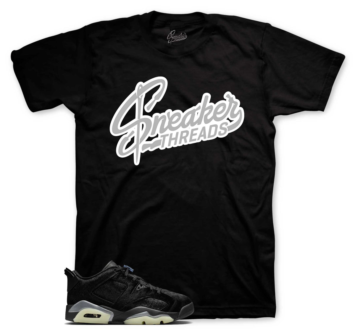Retro 6 Low Blackout Sneaker Threads Shirt