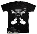 Retro 6 Low Blackout Raging Face Shirt
