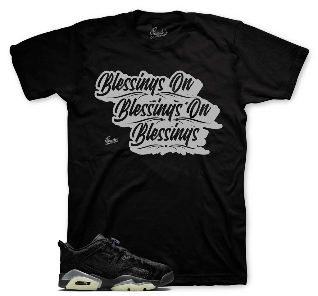 Retro 6 Low Blackout Blessings Shirt