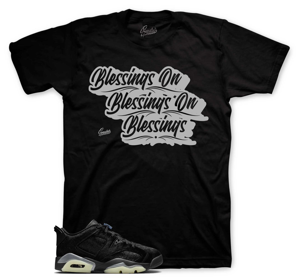 Retro 6 Low Blackout Blessings Shirt
