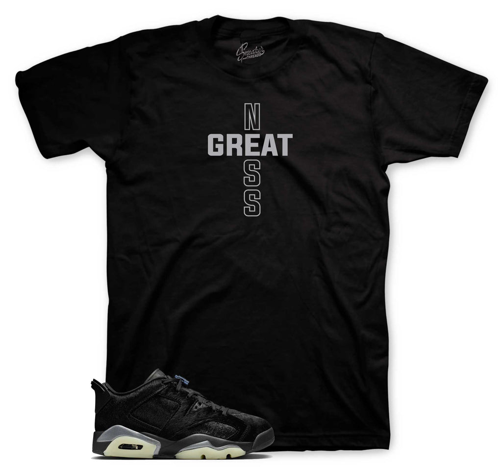 Retro 6 Low Blackout Greatness Cross Shirt