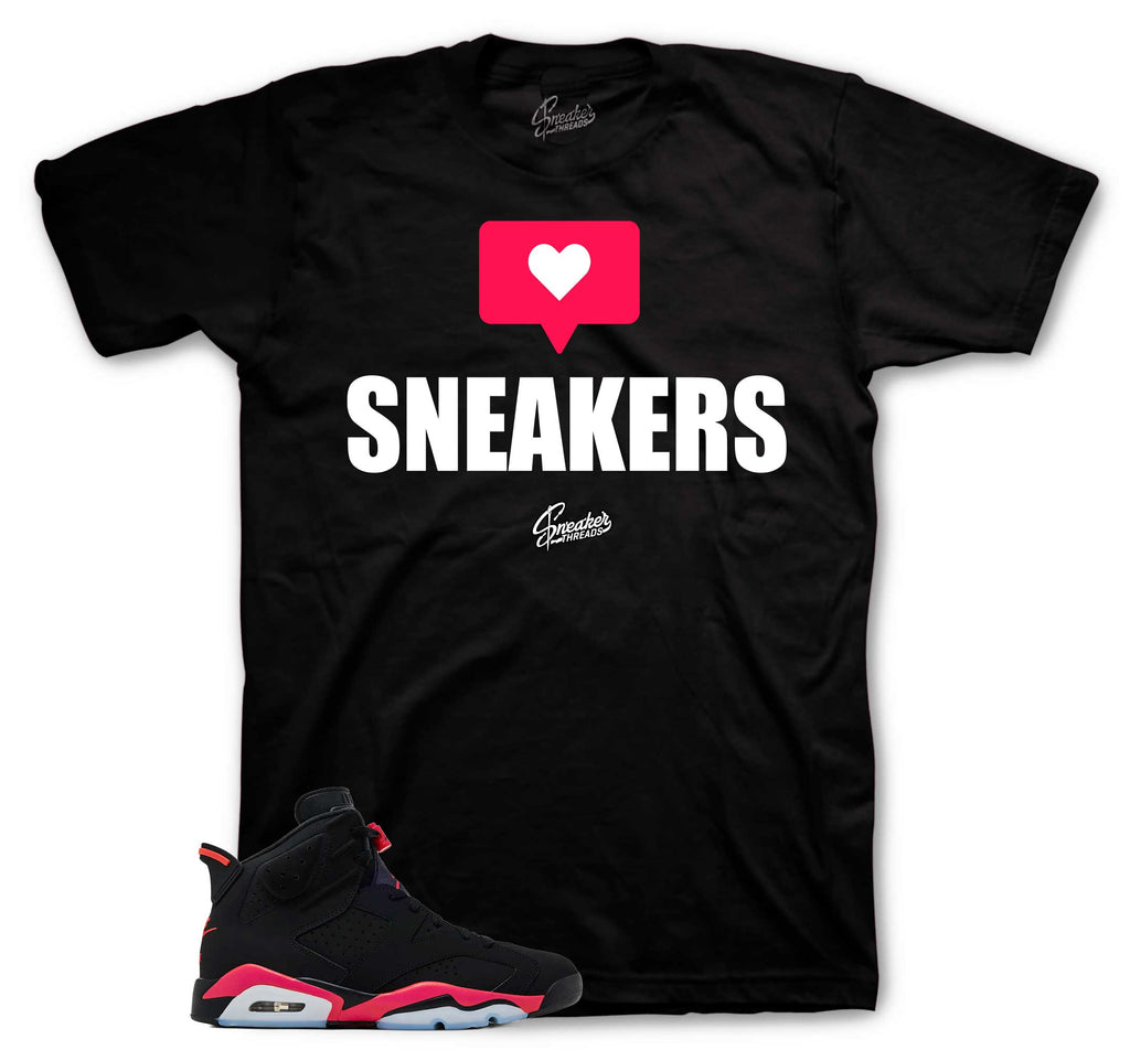 Retro 6 Infrared Love Sneakers Shirt