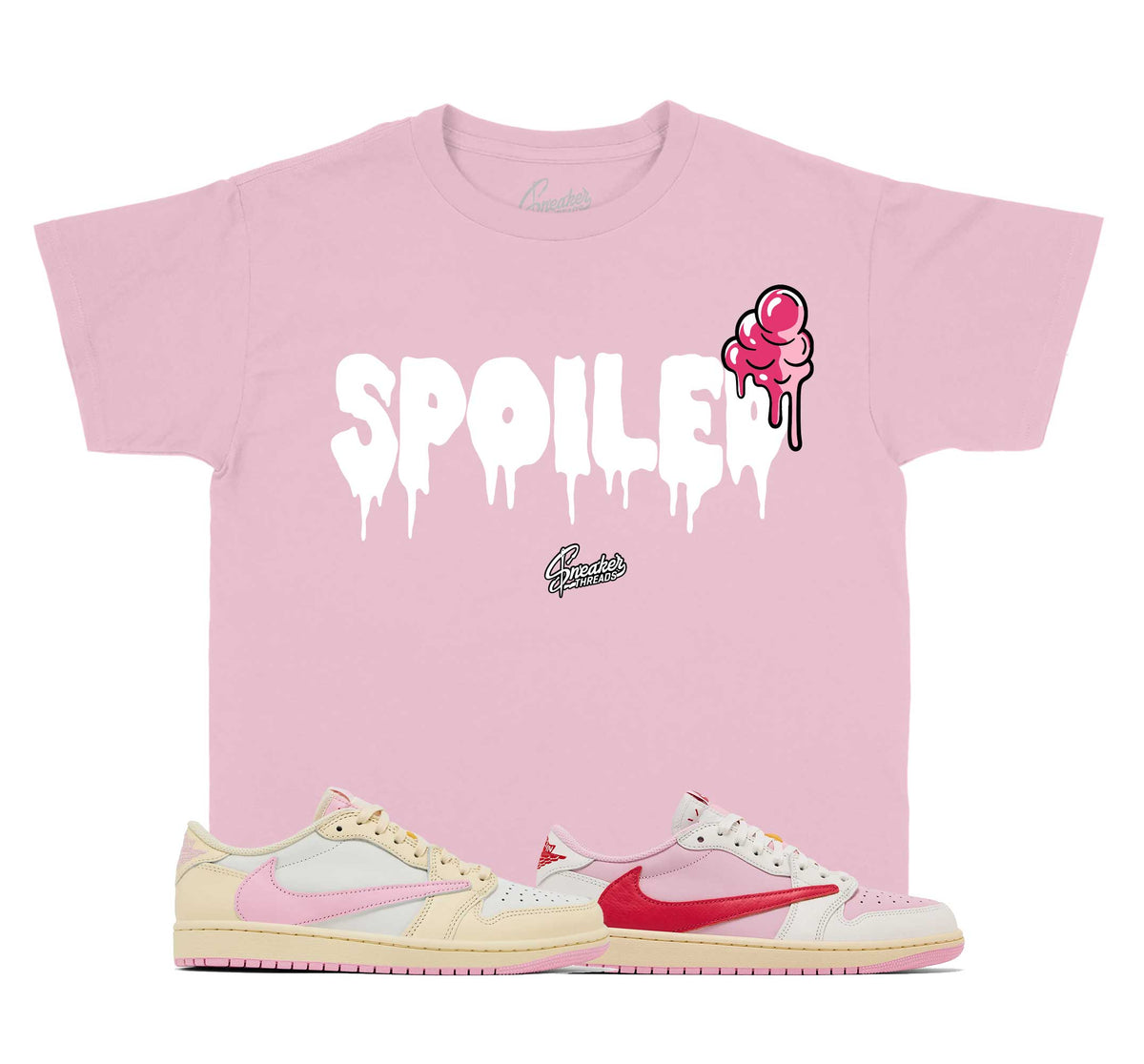 Kids - Retro 1 Travis Scott Pink Spoiled Shirt