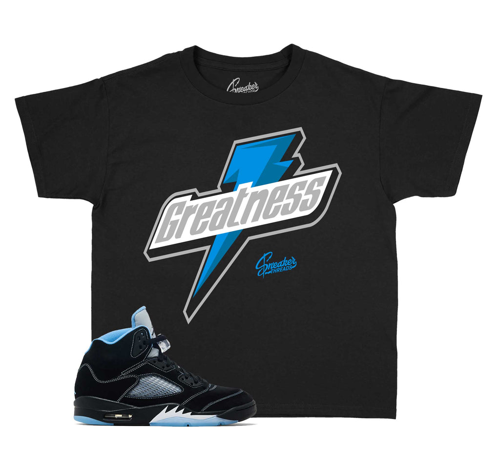 Kids - Black Carolina 5 Greatness Shirt