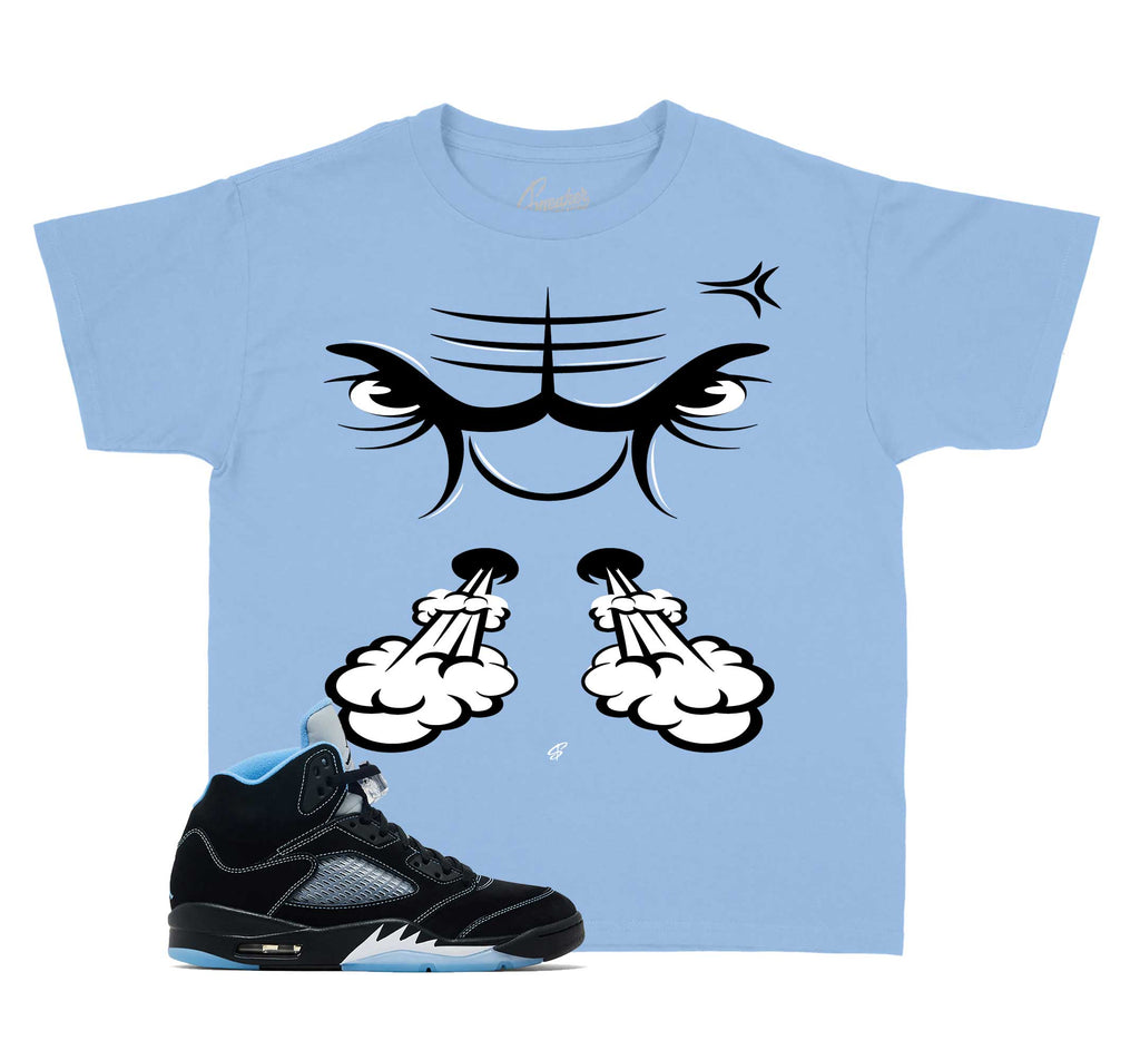 Kids - Black Carolina 5 Raging Face Shirt