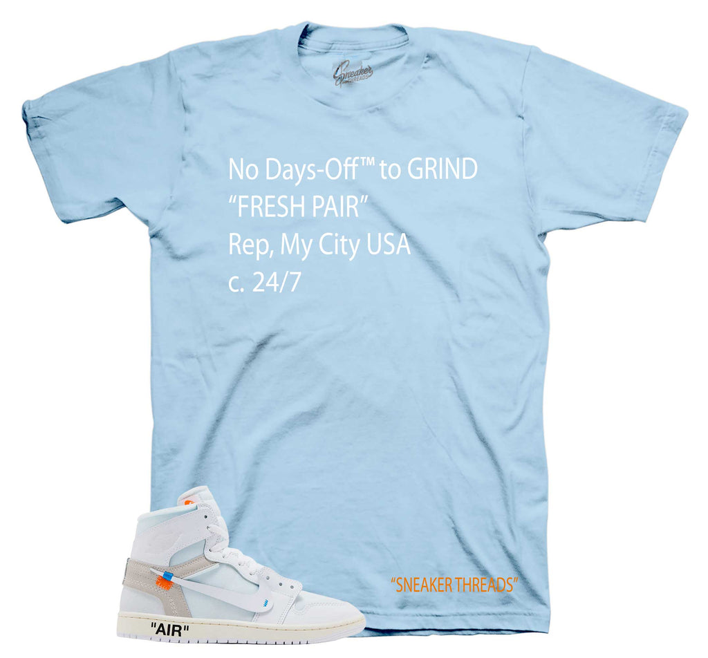 Retro 1 Alaska White No Days Off Shirt