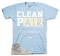 Retro 1 Psychic Blue Clean Pair Shirt