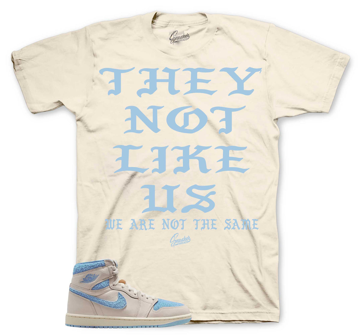 Retro 1 Psychic Blue Not Like Us Shirt