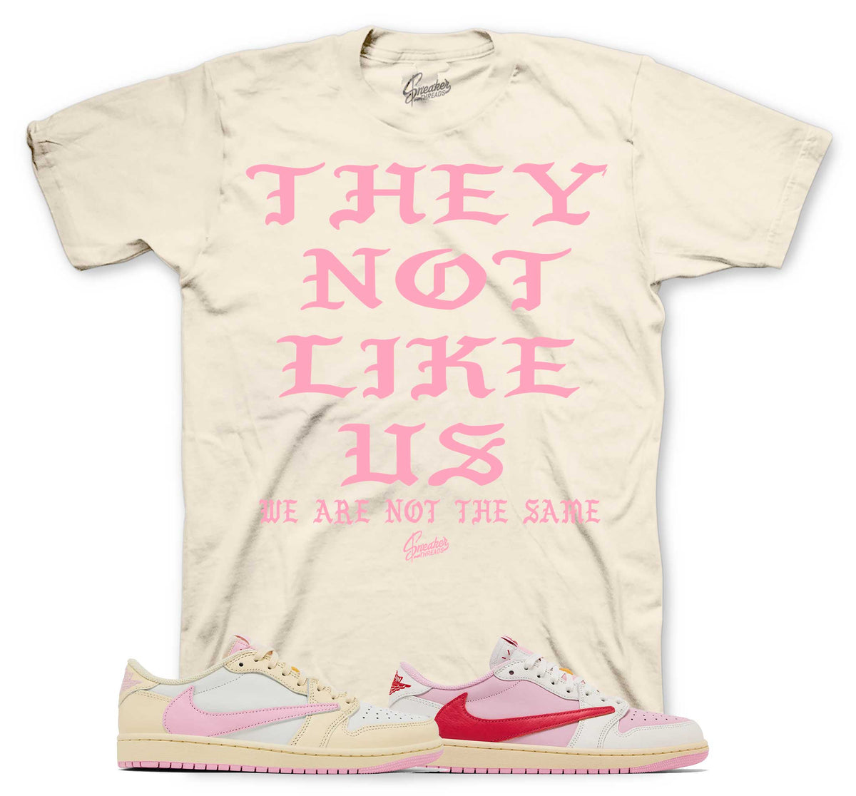 Retro 1 Travis Scott Shy Pink Not Like Us Shirt