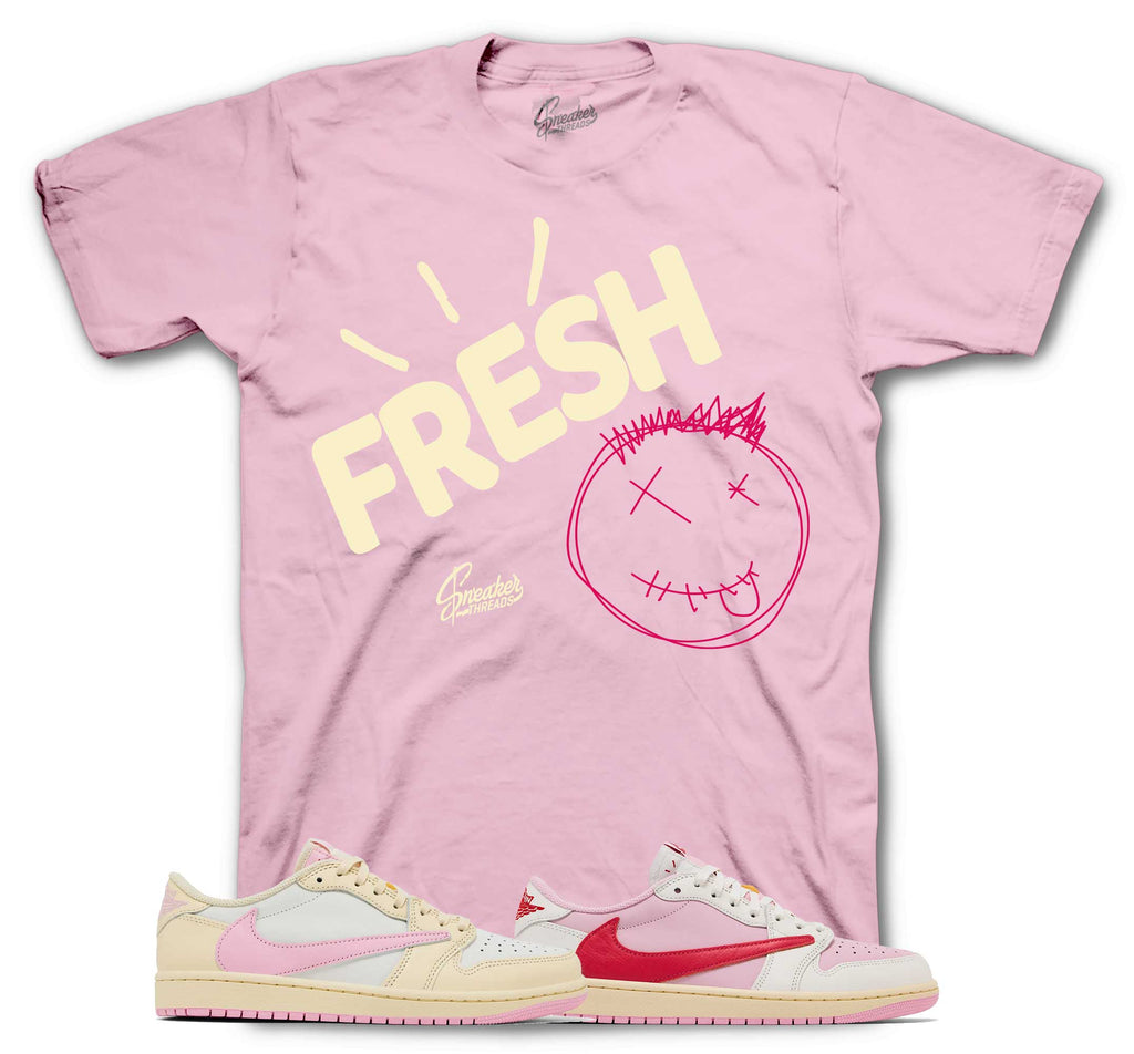 Retro 1 Travis Scott Shy Pink Fresh Shirt
