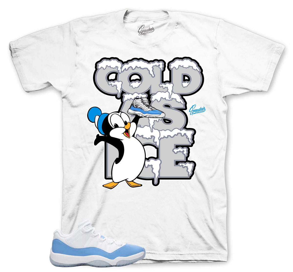 Retro 11 University Blue Cold As ice Shirt
