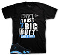 Retro 14 University Blue Never Trust Shirt