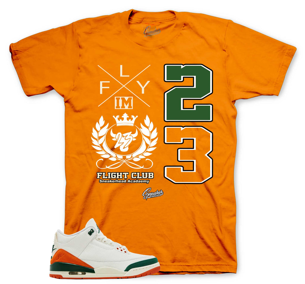 Retro 3 Miami Flight Crest Shirt