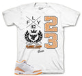 Retro 3 Orange Citrus Flight Crest Shirt