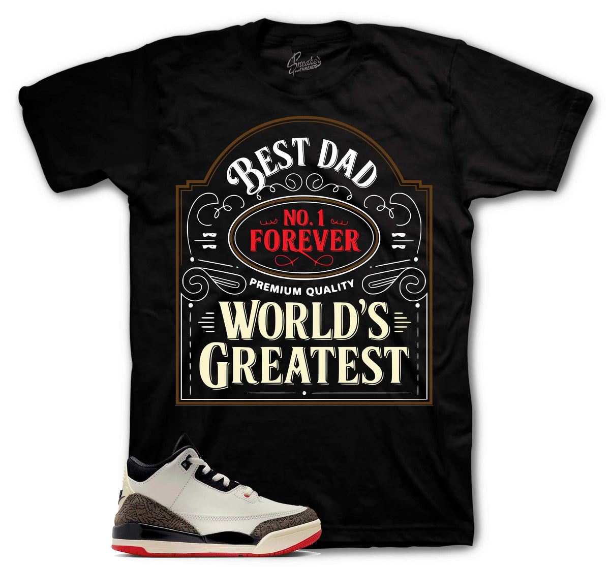Retro 3 World's Best Dad Greatest Shirt