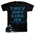 Retro 5 Black Carolina Not Like Us Shirt