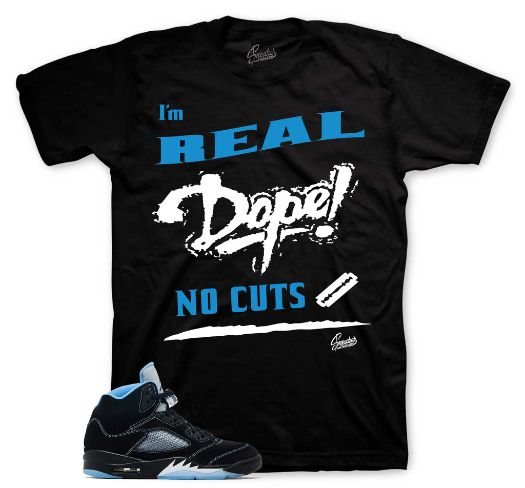 Retro 5 Black Carolina No Cuts Shirt