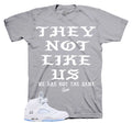 Retro 5 White Metallic Not Like Us Shirt