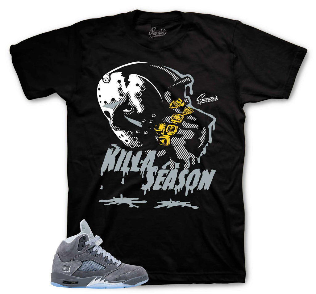 Retro 5 Wolf Grey Killa Season Shirt